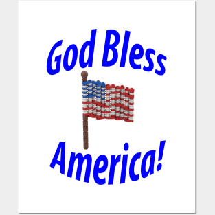 Lego - God Bless America - Blue Posters and Art